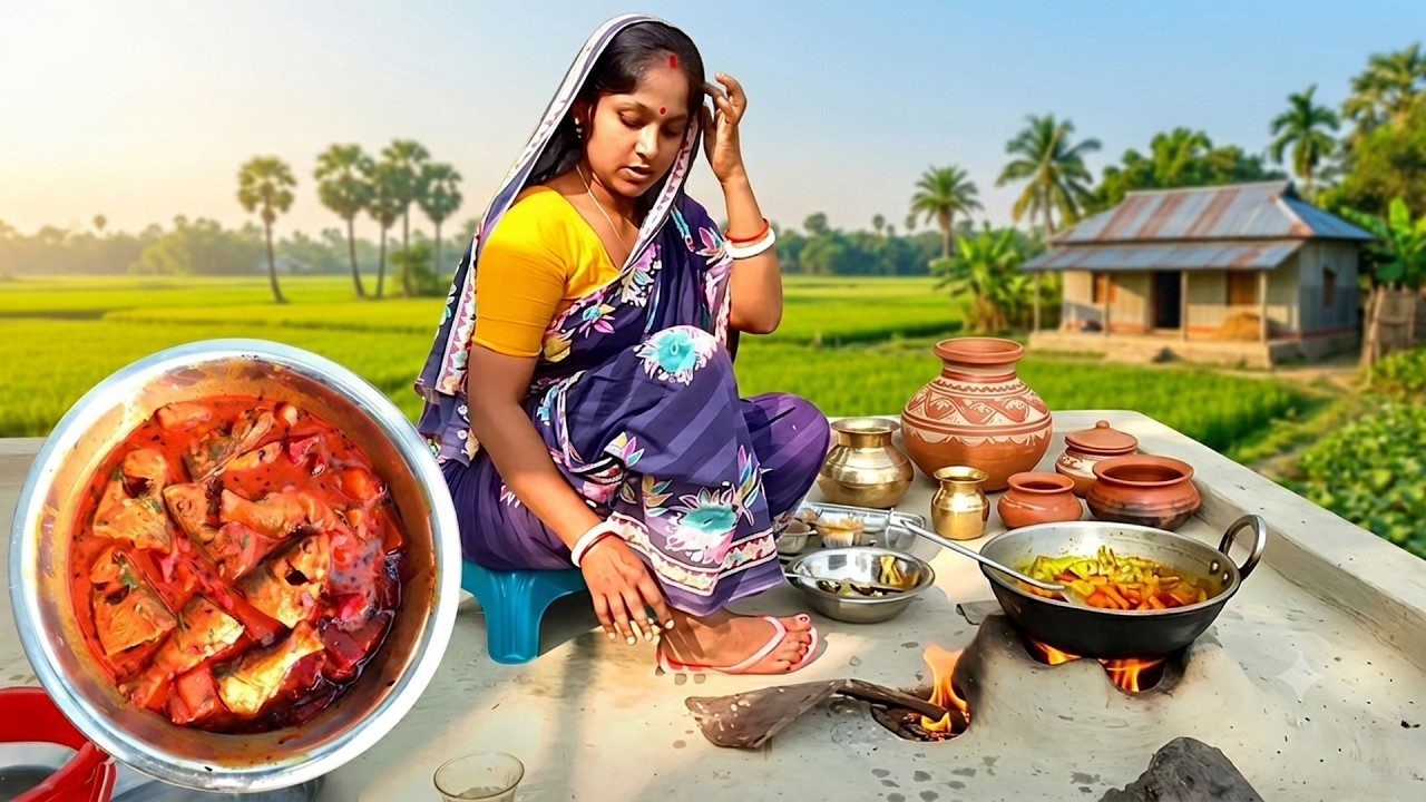 ইলিশ মাছ-বিট এবং মিষ্টি কুমড়ার স্পেশাল রেসিপি | কুড়ে ঘরে গ্রামীন রান্না #Cooking #Cooking Blogs