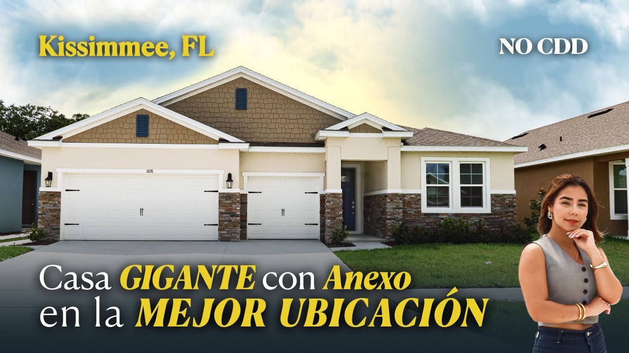 🏡 CASA CON ANEXO INDEPENDIENTE en KISSIMMEE, FLORIDA | ¡Sin HOA, Sin CDD y con ESPACIOS INCREÍBLES!