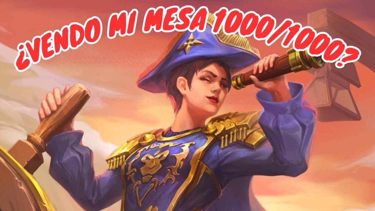LO CORRECTO AQUÍ ES VENDER MI MESA 1000/1000?