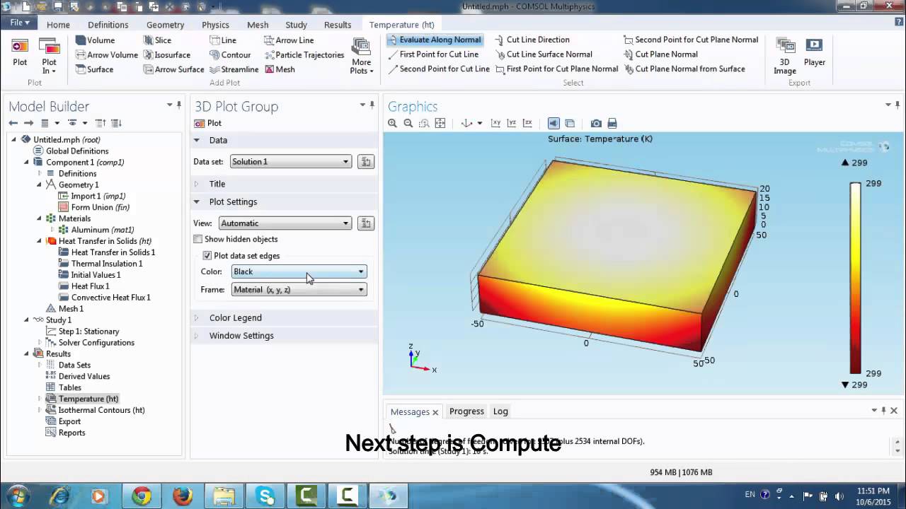 Heat Transfer in Solid-Truyền nhiệt trong vật rắn-Mô phỏng bằng Comsol