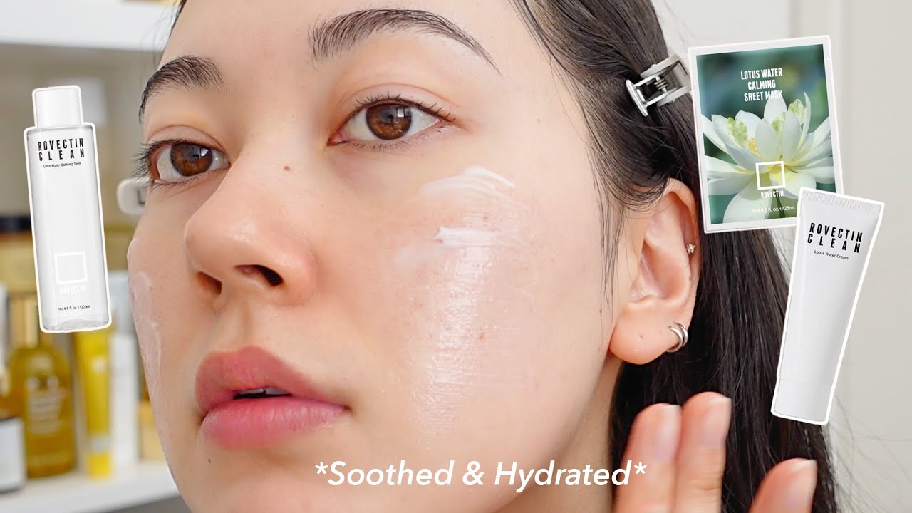 *Simple* Soothing & Hydrating Routine w/ Rovectin Lotus Water Line!