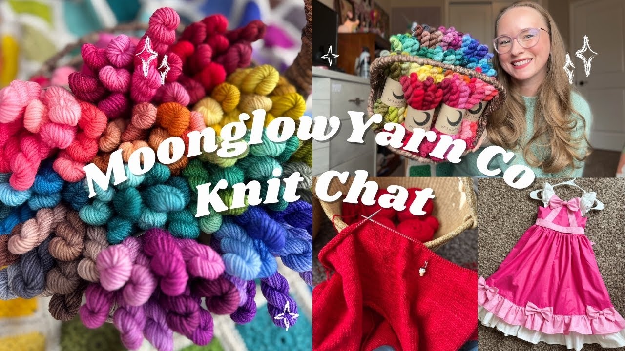 Радужные пледы 🌈 и мой новый красный свитер ❤️ | Moonglow Yarn Co KnitChat | Подкаст о вязании