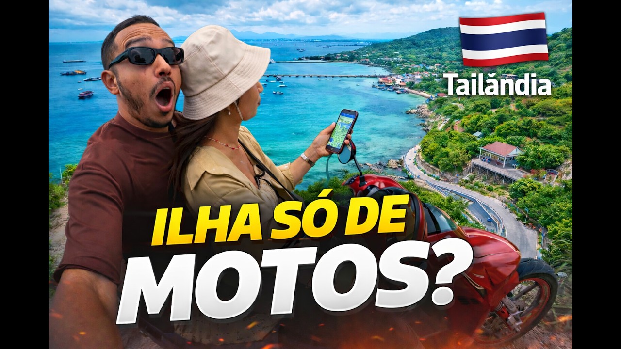 A ILHA DAS MOTOS: Nosso Primeiro Dia em uma ilha da Tailândia! 🇹🇭