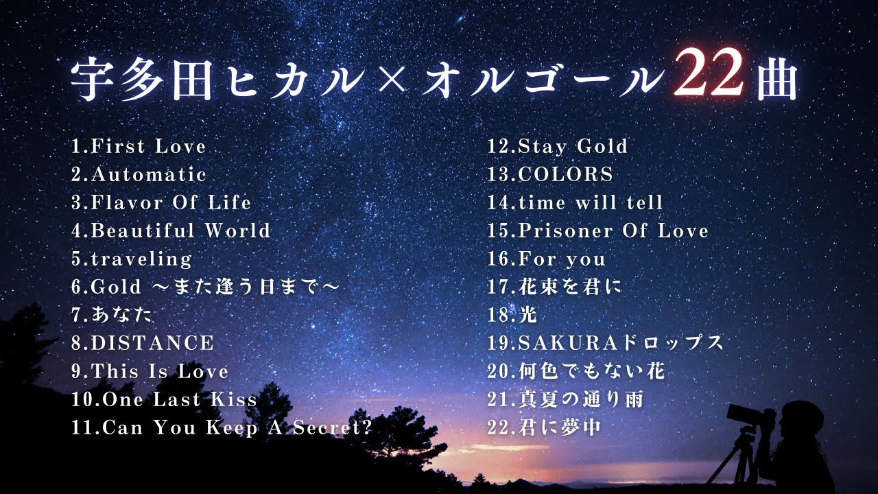 【睡眠用BGM】ゆっくり『宇多田ヒカルオルゴールメドレー22曲』途中広告無し