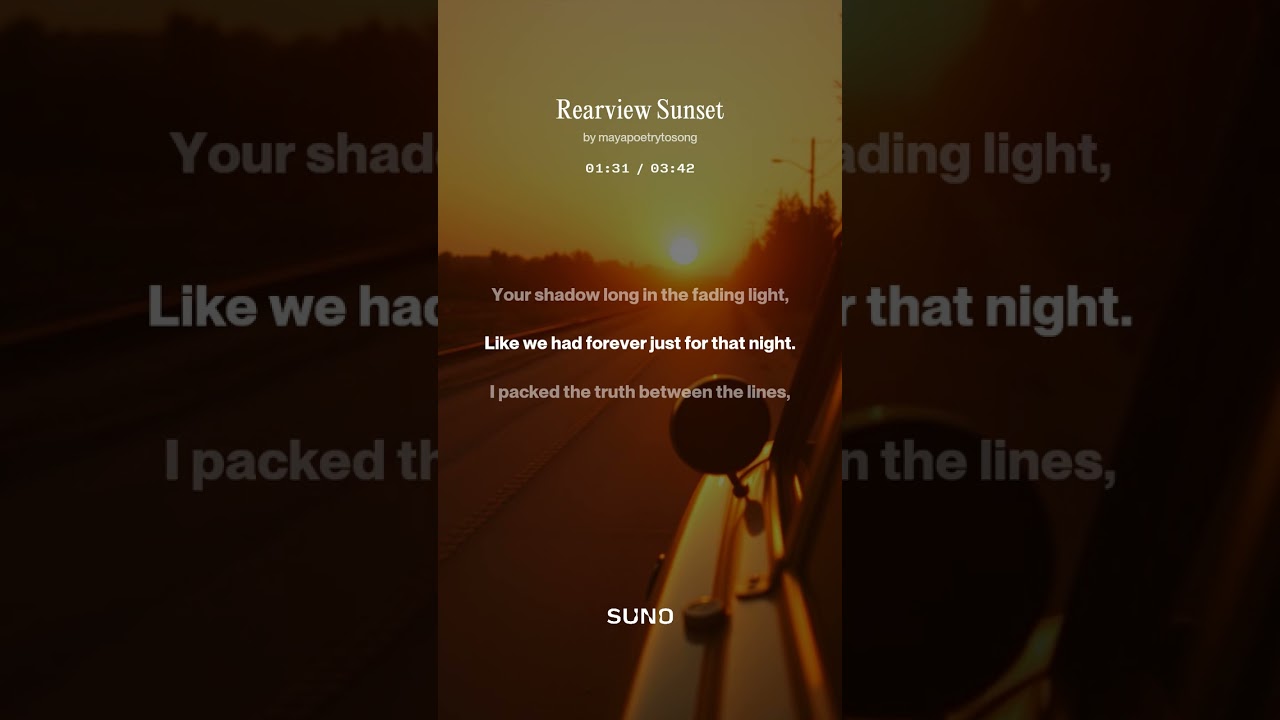 Rearview Sunset - Maya Poetry to song: Live, love, laugh, music....a way of life