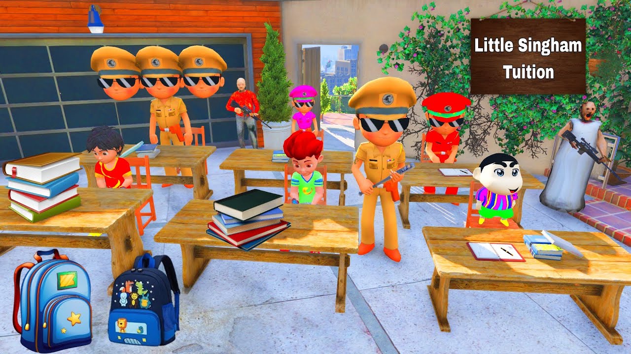 Little Singham Tuition Class Granny Kicko In Gta 5 || Gta 5 Gameplay