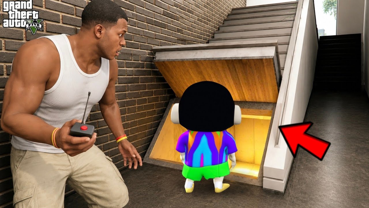 Franklin Found Shinchan Most Secret Hidden Base || Gta 5