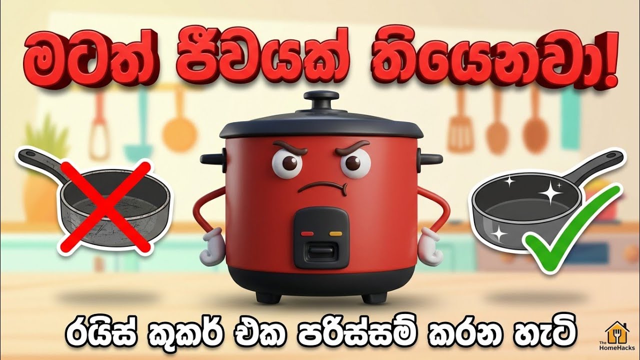 රයිස් කුකර් එකට හානි නොවී වැඩ ගන්න රහස් | How to Use Your Rice Cooker Safely|#kitchenhacks #cooking 