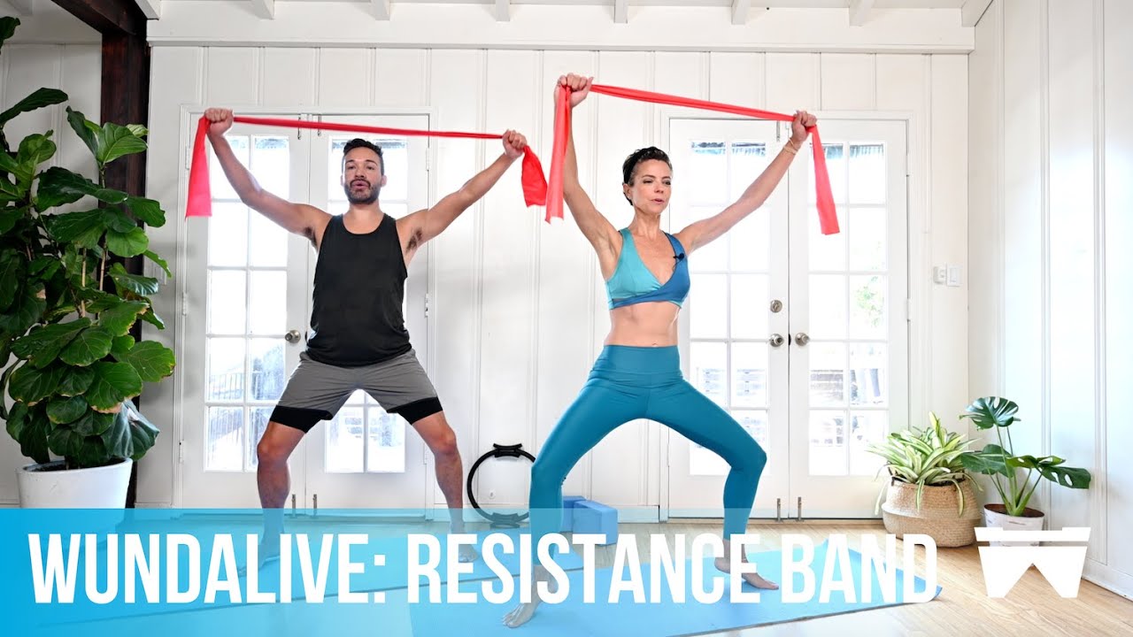 30 Minute Resistance Band Workout At Home with Amy Jordan and Michael Ameel 💙 | @amyjordanofficial