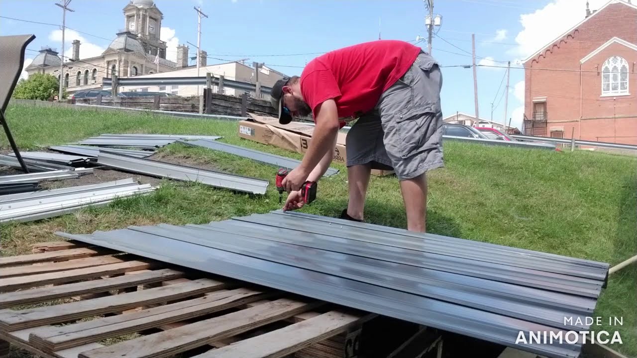 Putting up a 5'x6' EZEE shed.