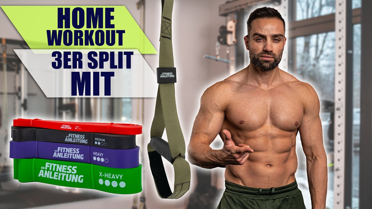 Kompletter 3er Split Trainingsplan (Resistance Bands/Sling Trainer)