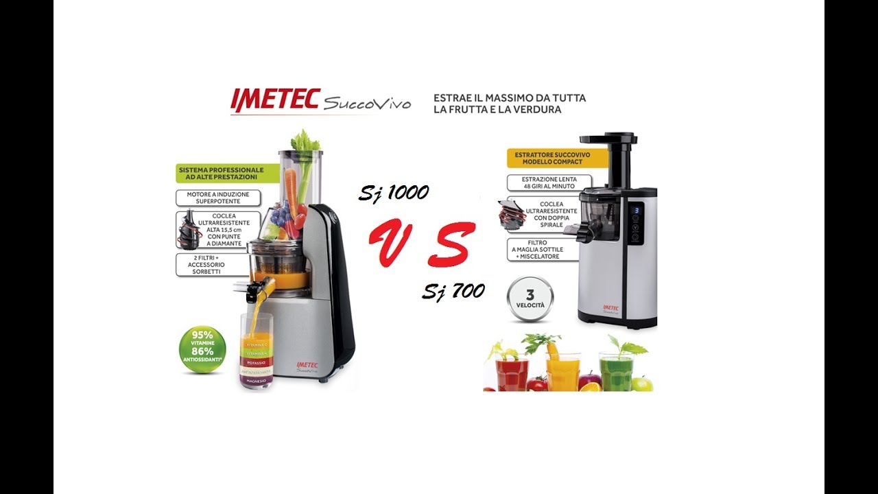 Imetec Succovivo Sj1000 Vs Sj700 Estrattore di Frutta