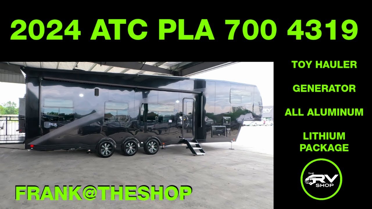 2024 ATC PLA 700 4319 | Toy Hauler | 5th Wheel | Generator | All Aluminum #atc #thervshop #toyhauler