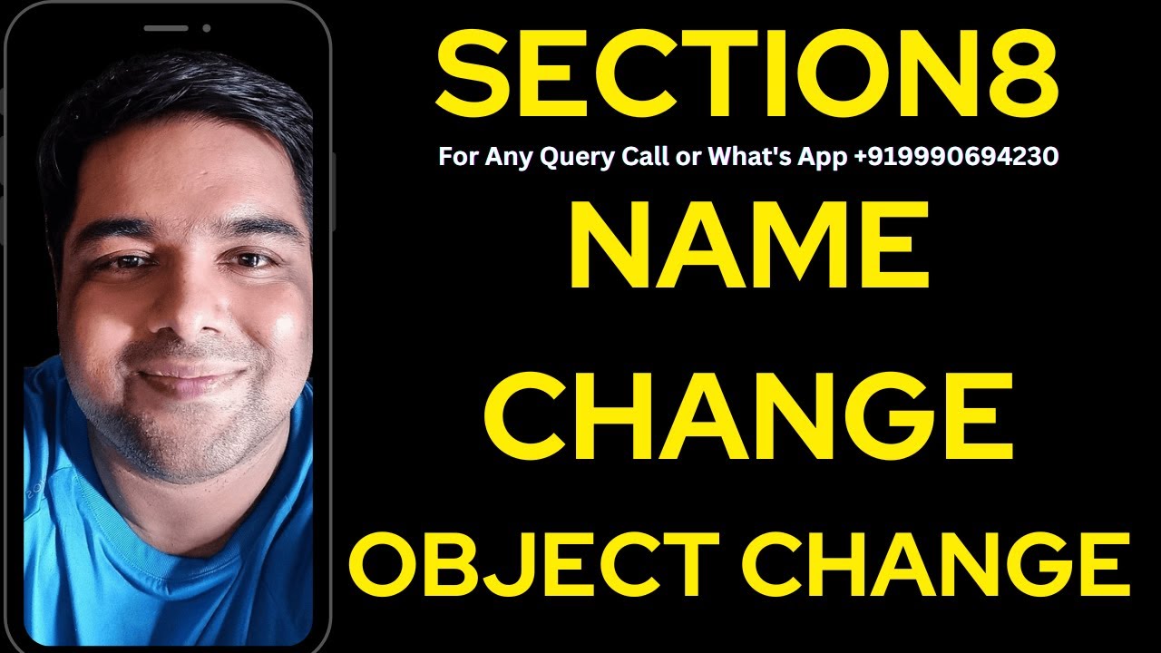 how to change name and object of section8 ngo