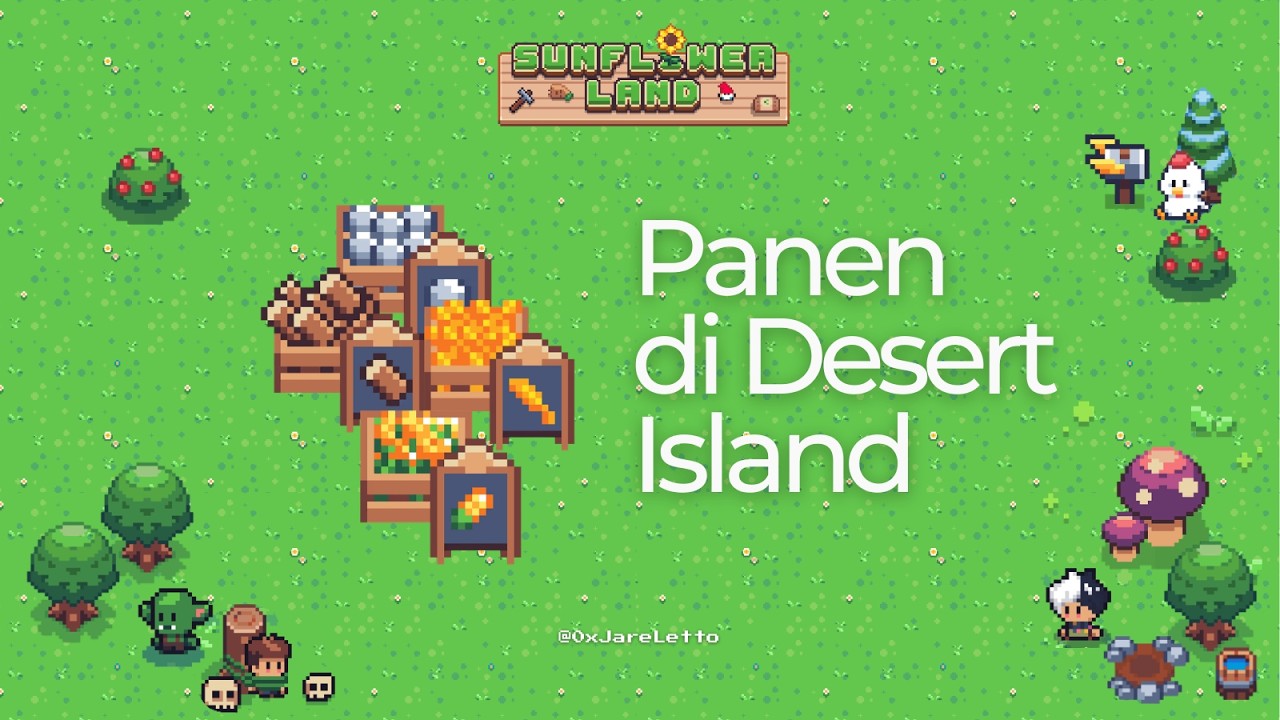 Berapa Banyak Resource dari Desert island? Panen Tanaman, Batu & Kayu | Sunflower Land