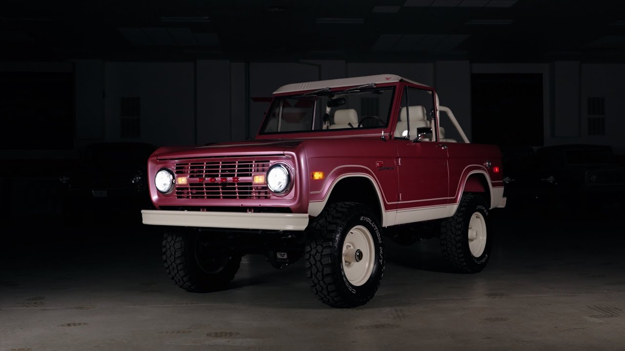 Classic Ford Bronco for Sale | Velocity Ranger Package 1971 Ford Bronco in Sakura Pink | No. 0354