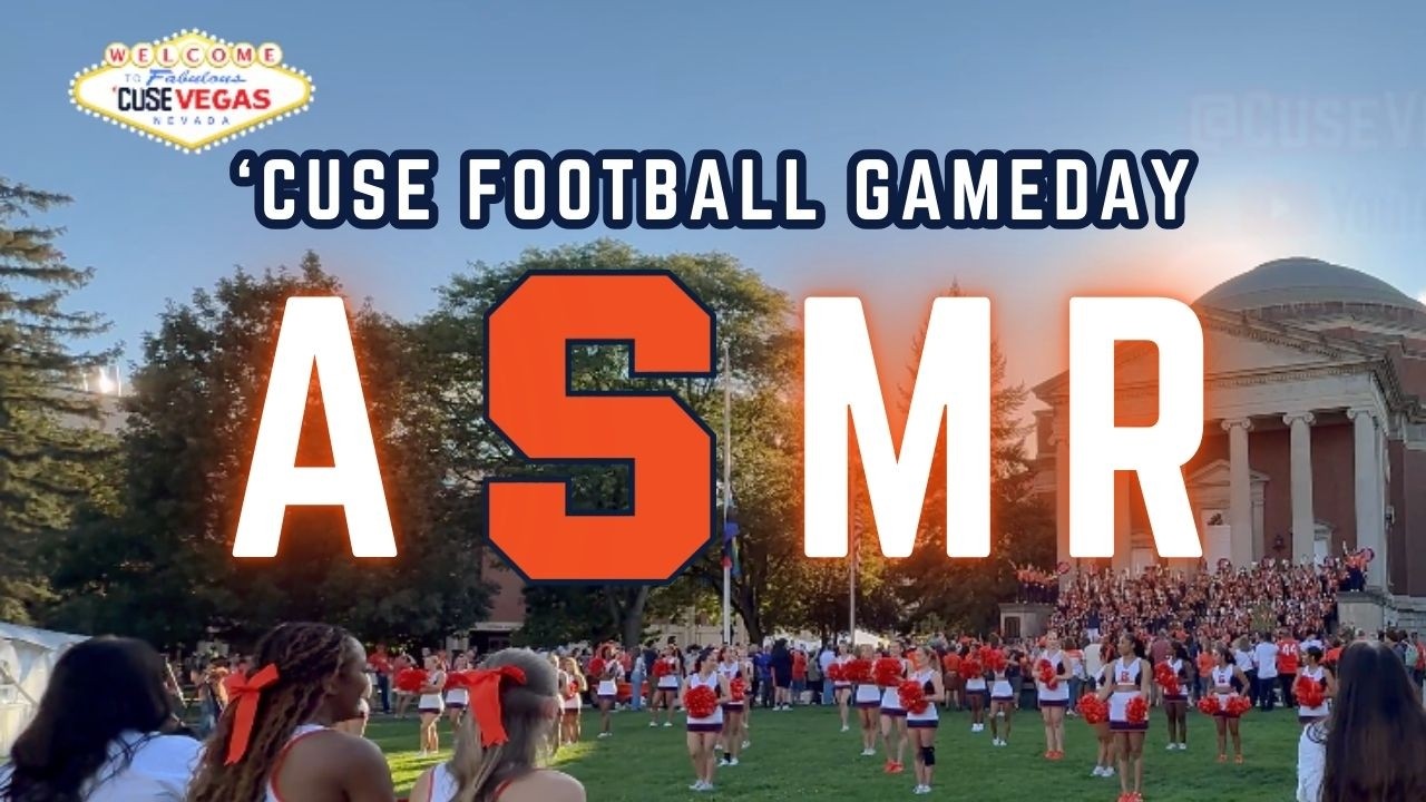 [4K]  ASMR - Syracuse Football Pre-Game Festivities  |  Walking Around The Quad On a Gameday