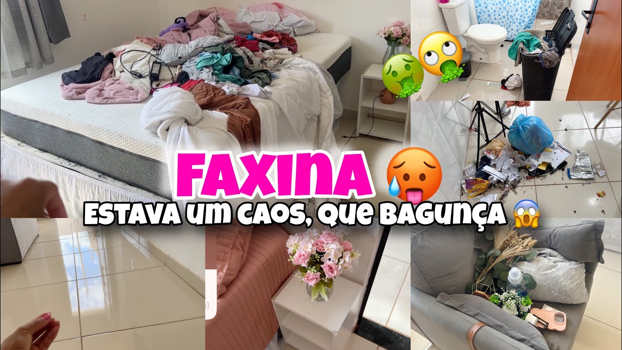 DIA DE FAXINA 🥵MINHA CASA ESTAVA UM CAOS , E QUANTA BAGUNÇA 😱