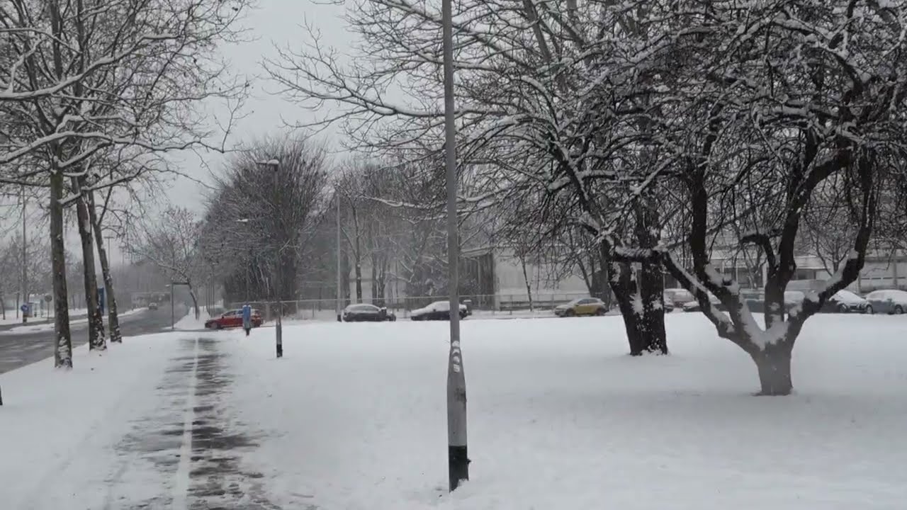 snow in Zagreb, Croatia, 6 january 2026