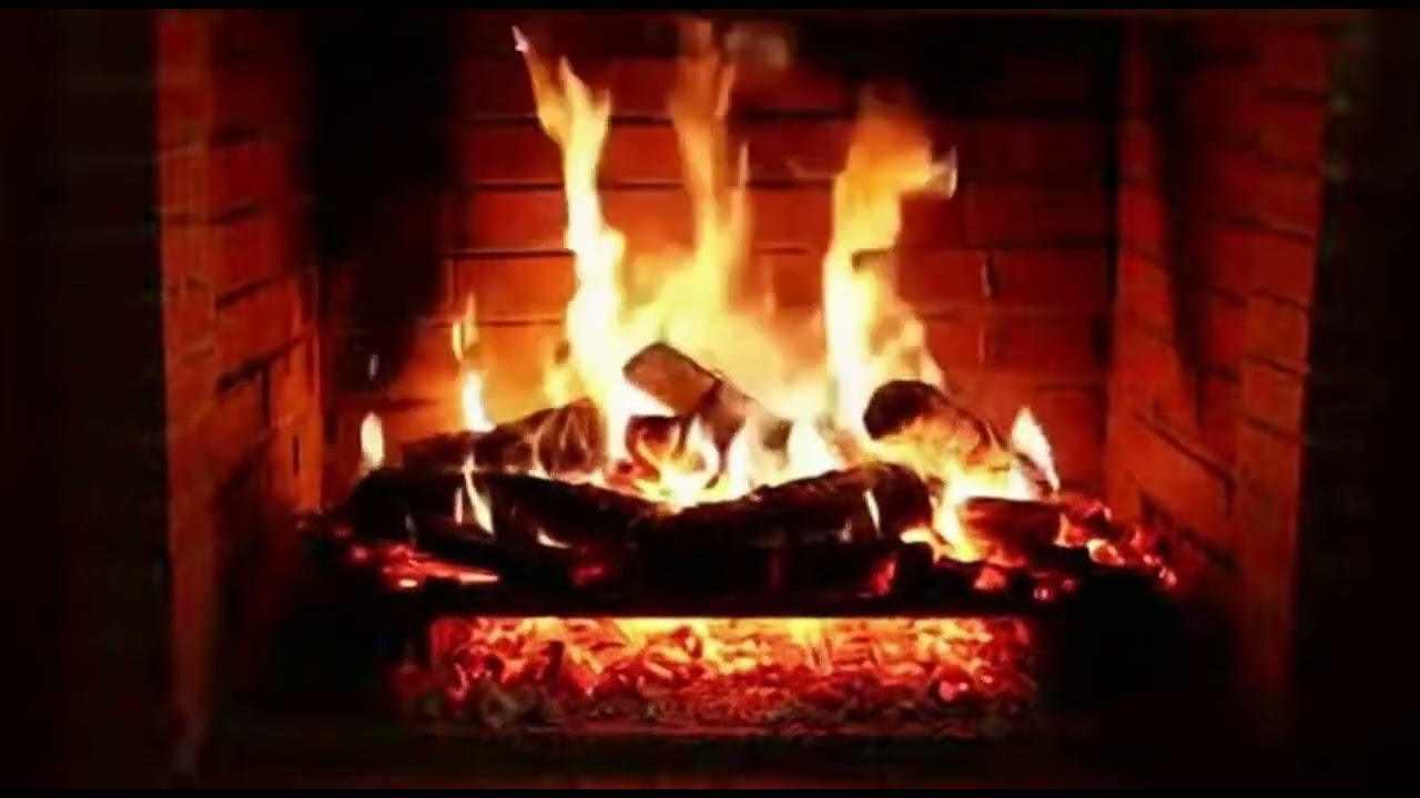Warm Winter Fireplace 🔥 Full Screen Glow | 2 Hours of Crackling Fire | Relax, Sleep, Study