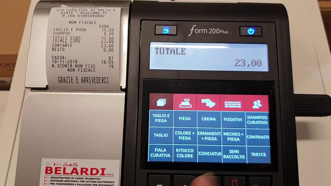 REGISTRATORE DI CASSA TELEMATICO PER PARRUCCHIERI ED ESTETISTE.