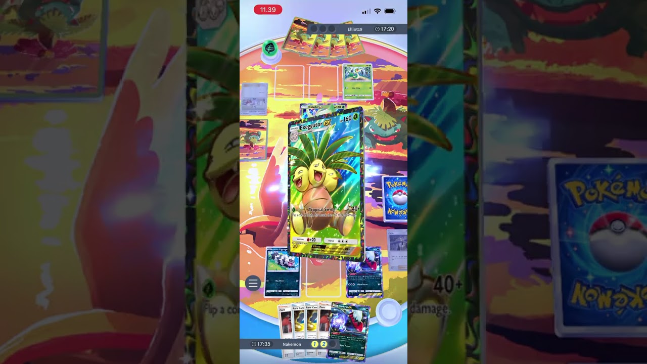 Obstagoon vs Exeggutor EX Pokemon TCG Pocket