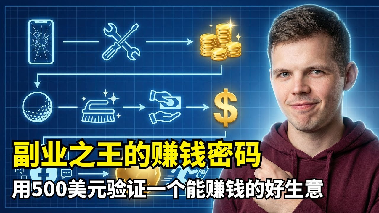 【商业】副业之王克里斯&middot;克尔纳 | 笨办法赚钱 | 低成本验证法 | 搞钱的真相 | 500美金启动 | 普通人搞钱 | 80个副业 | 新手别创新 | 抄袭而非原创 | Facebook测试法
