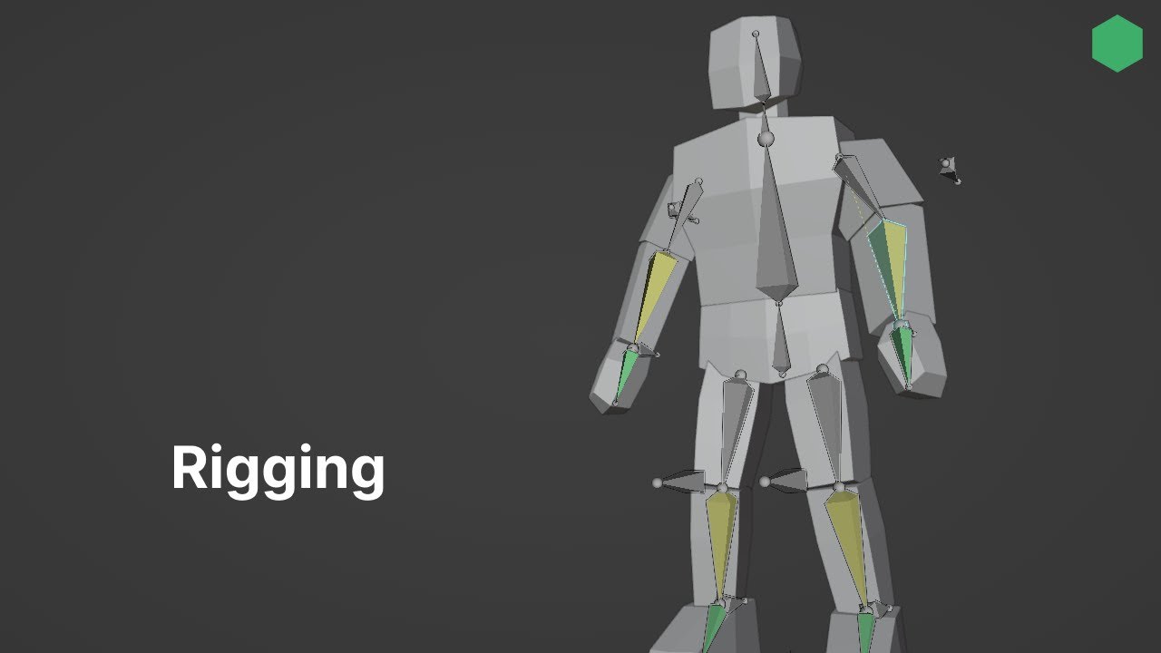 Rigging y animación idle de un personaje 3D en Blender (time-lapse)