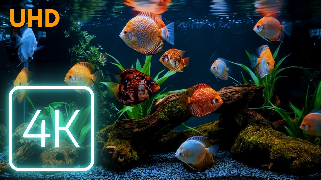ASMR Aquarium Sounds for Deep Sleep 💤 | Relaxing Fish Tank + Soothing Instrumental Music
