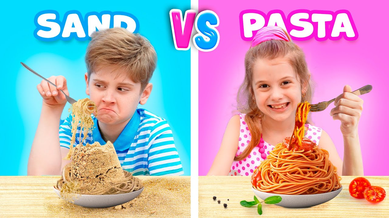 Eva y Desafío de Chicas VS. Chicos para niños