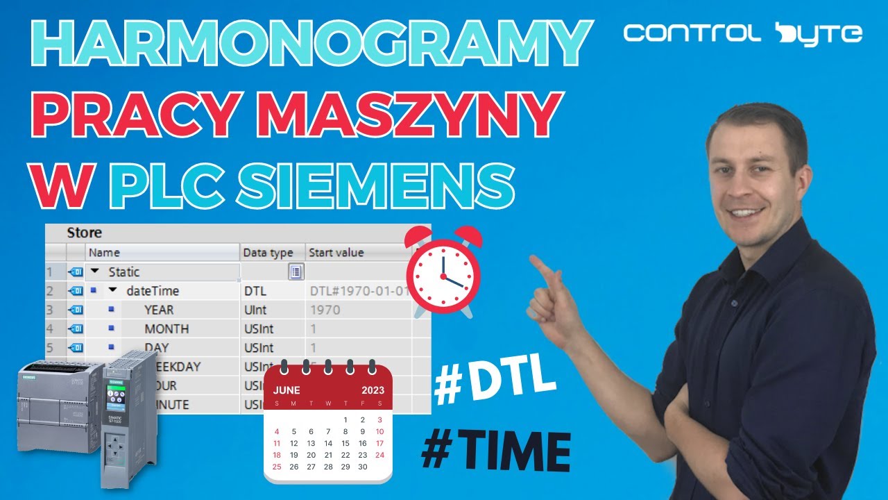 Zaprogramuj harmonogramy pracy maszyny w PLC Siemens