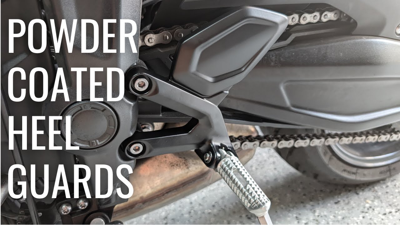 Motorcycle Powder Coated Heel Guards - Triumph Trident 660