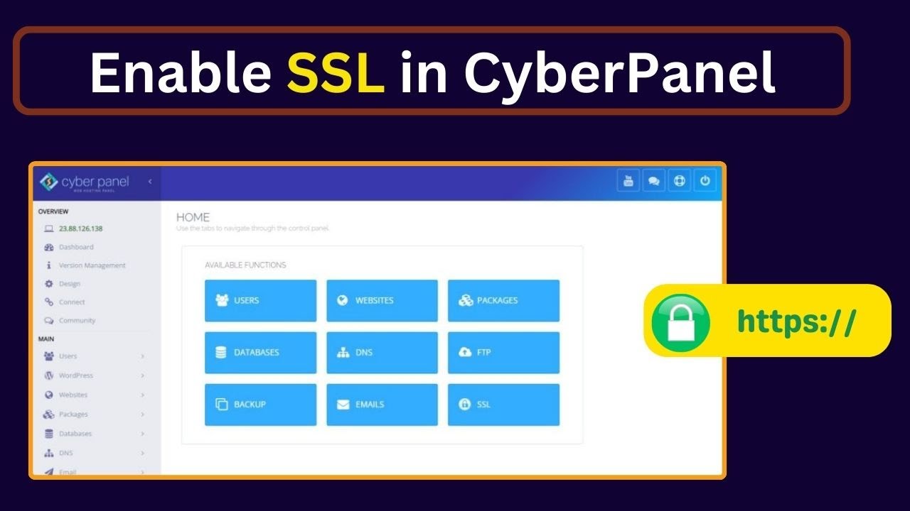 Как установить SSL-сертификат на CyberPanel | Обучение CyberPanel