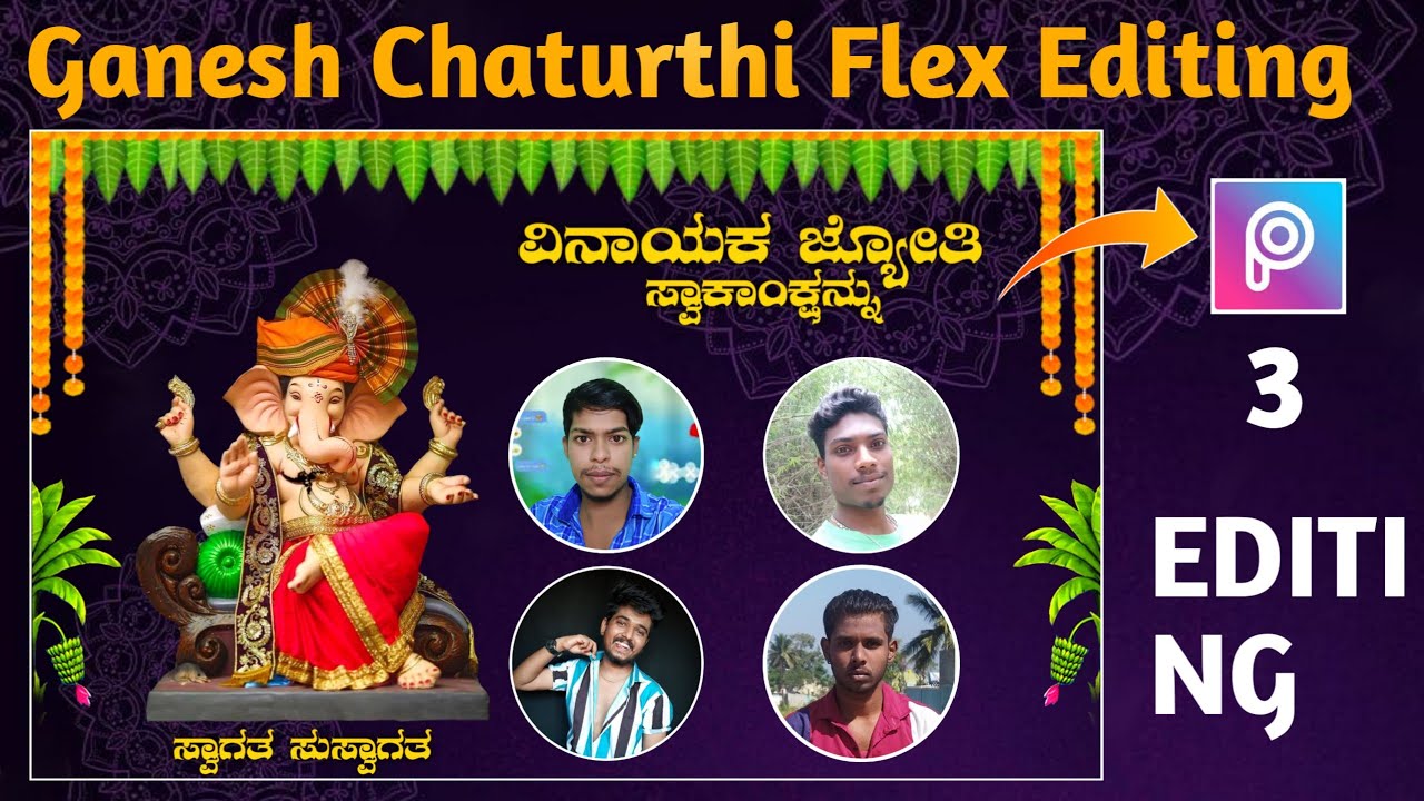 How to Edit Banner in PicsArt | Ganesh Chaturthi Banner Editing | Festival Flex Editing