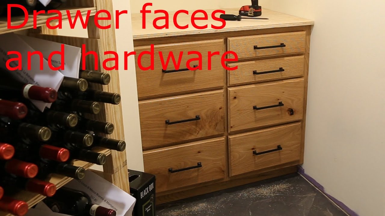 Custom Wine Storage: Episode #4 Drawer faces and hardware