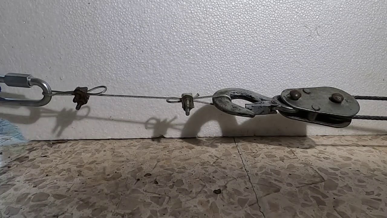 Ruptura de cable de acero. Steel rope break down.