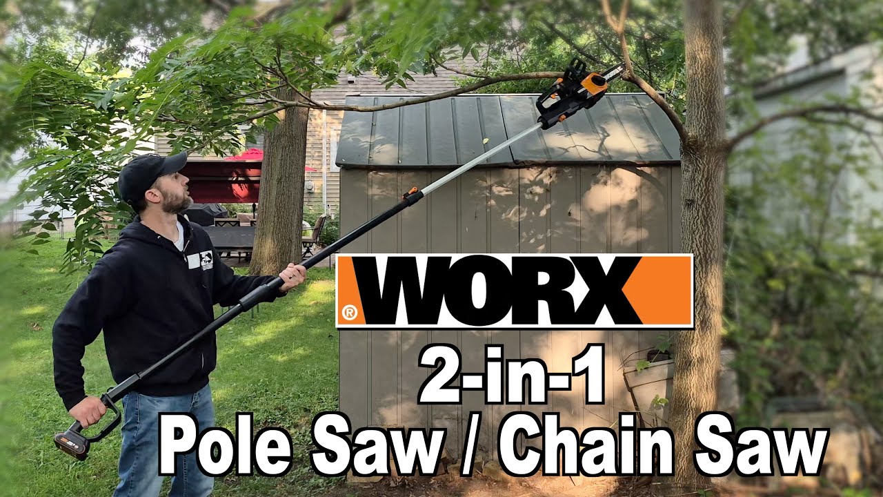 Testing Out the Worx WG323 20V Cordless Pole Saw Chain Saw