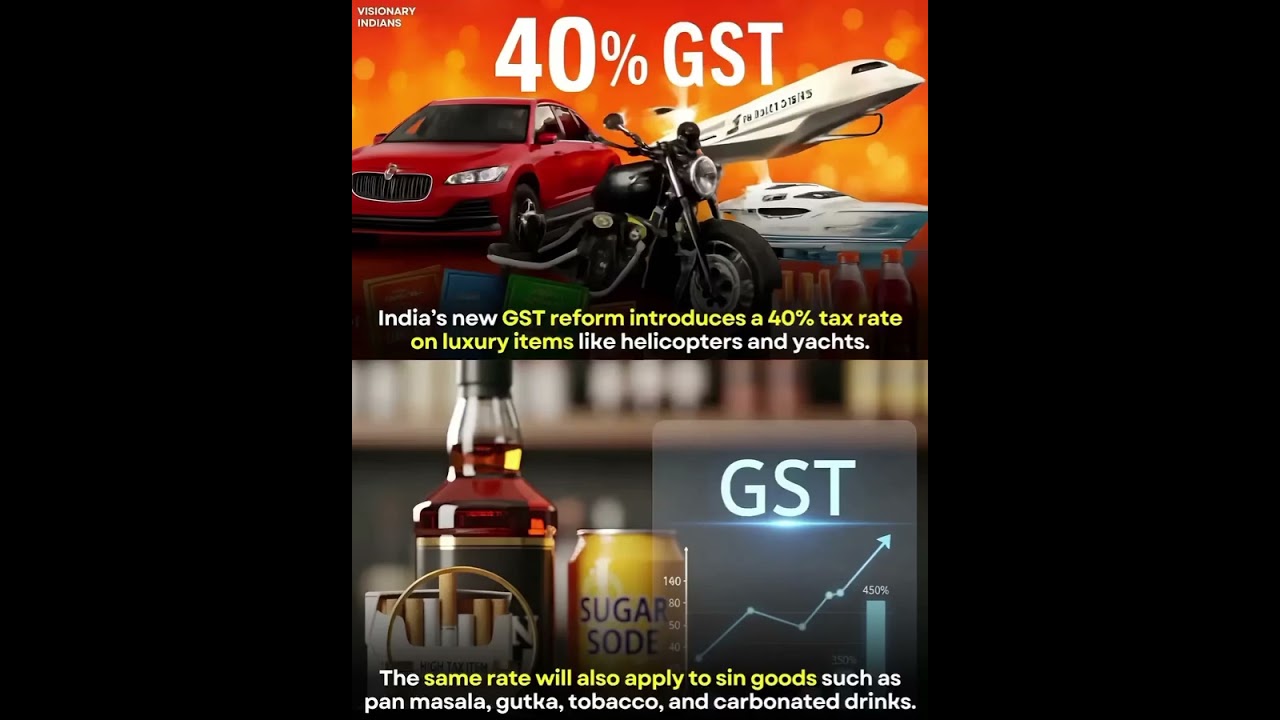 #GSTIndia #TaxReform #GSTUpdate #IndianEconomy #LuxuryTax #SinGoods #MakeInIndia #GST2025 #india