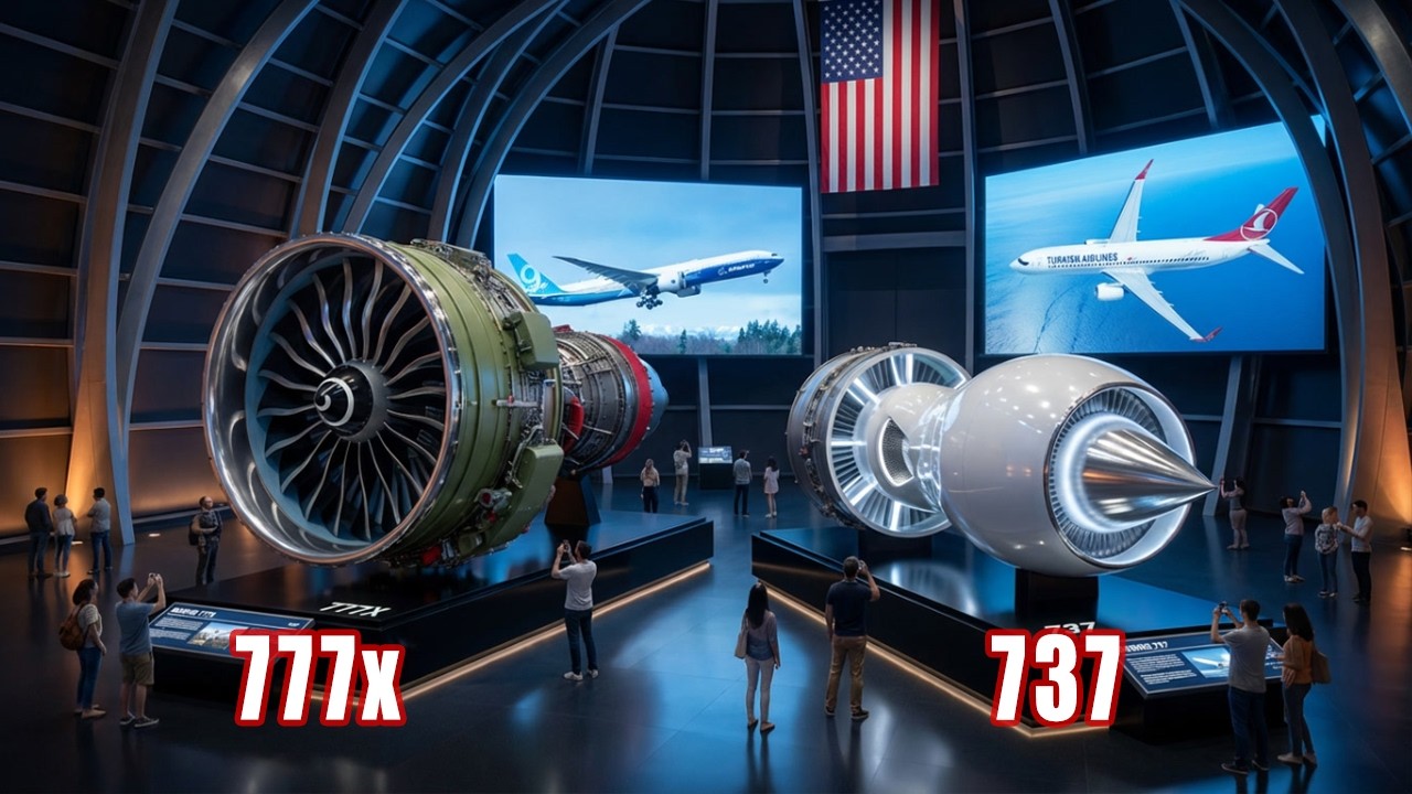 Boeing 777x vs Boeing 737 | INCREDIBLE ENGINE Differences