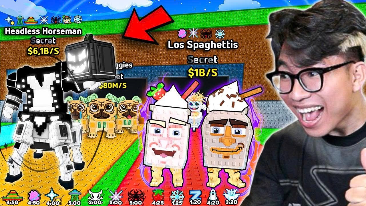 BI HUỲNH TR&Ugrave;M NH&Acirc;N PHẨM MỞ 3 HEADLESS HORSEMAN V&Agrave; TẤT CẢ BRAINROT MỚI TRONG STEAL A BRAINROT