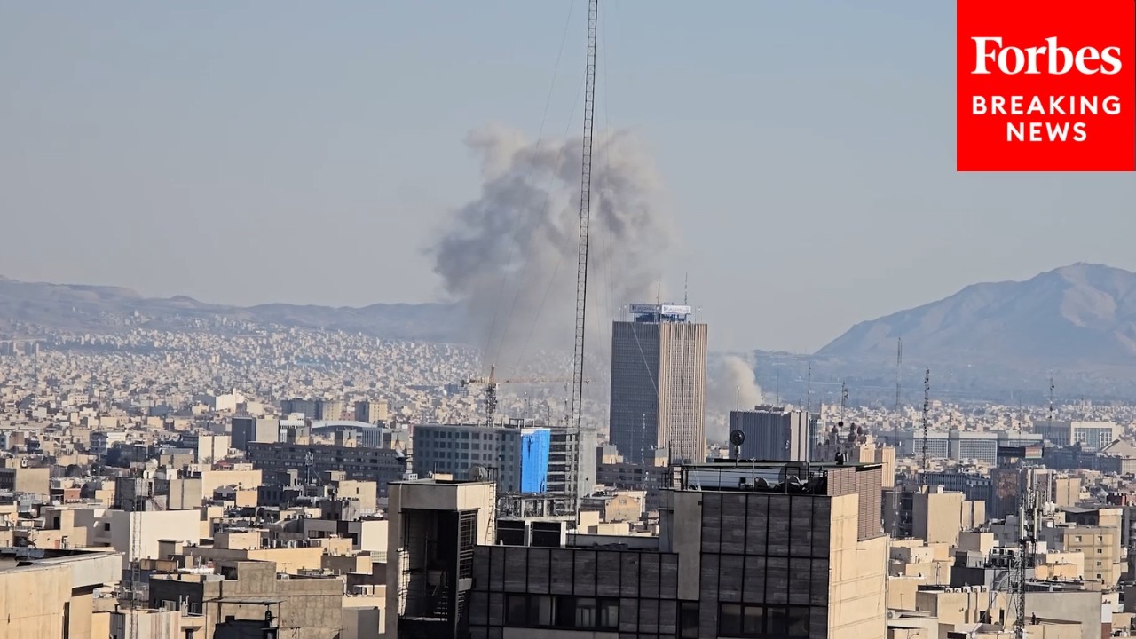 Smoke Rises Over Tehran After Fresh Wave Of U.S.-Israeli Strikes