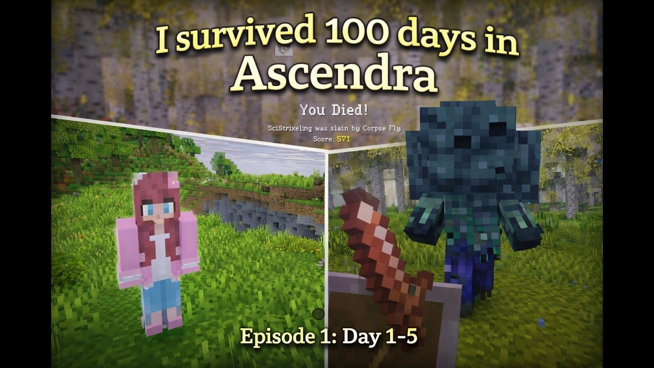 I Survived 100 Days in Ascendra (Barely…) | Ep 1: Day 1-5 | Modded Minecraft