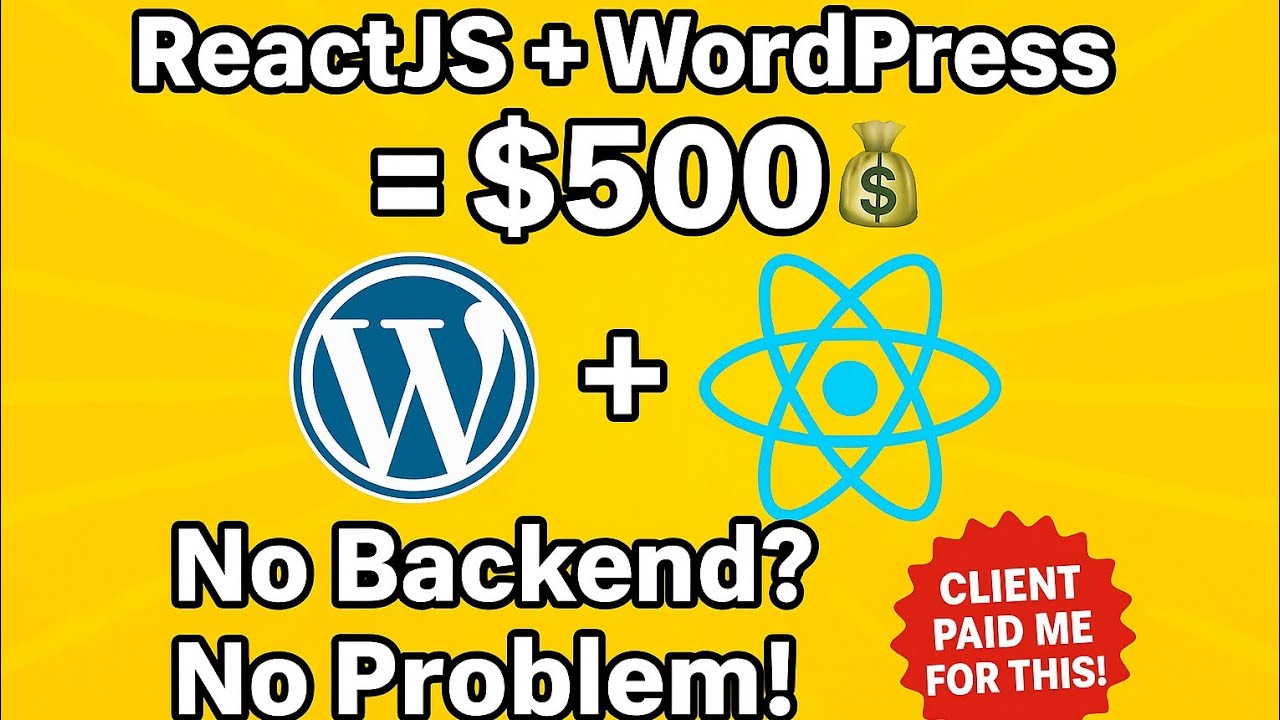 How I Made $500 with ReactJS + WordPress | No Backend Needed! 💰🔥