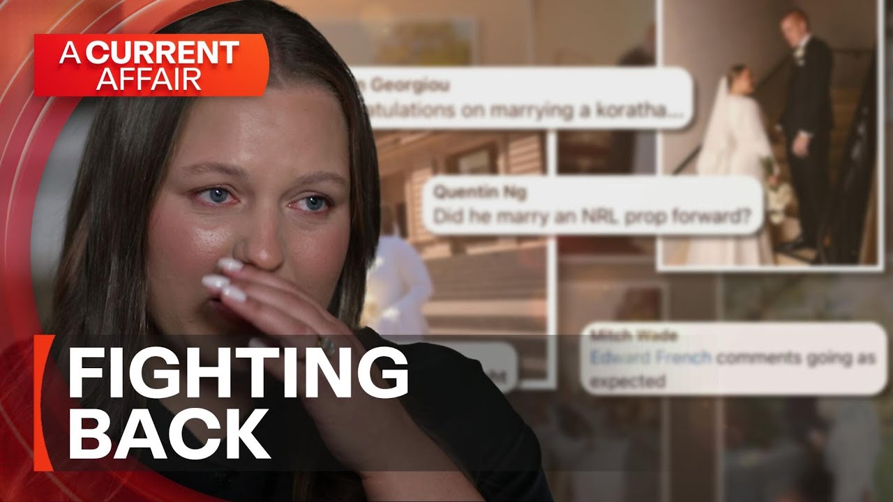 Online trolls attack footballer's wife after wedding | A Current Affair