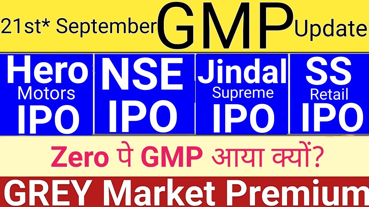 All IPO GMP Today | NSE IPO GMP | SS Retail IPO GMP | Jindal Supreme IPO | IPO GMP Stock Market Tak