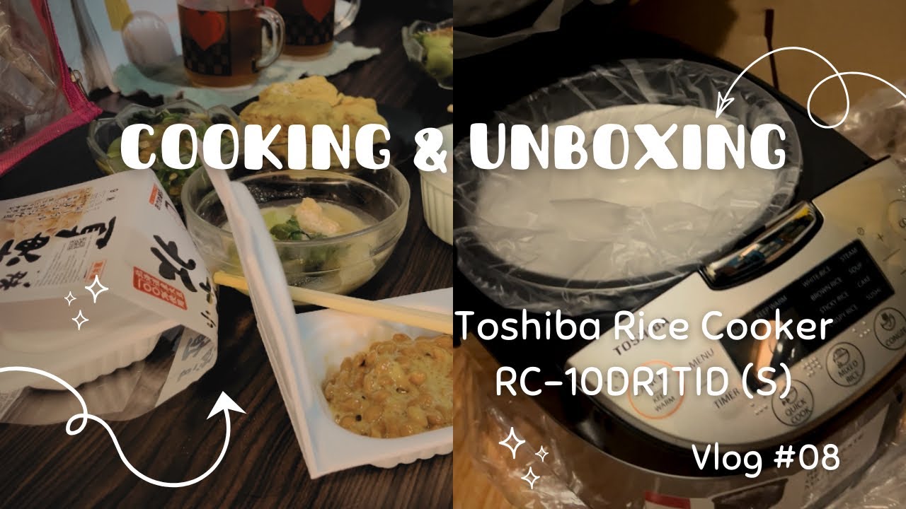 Vlog #08 Pertama kali makan Natto || Unboxing Toshiba Rice Cooker #masakalakita #cookingvlogs 