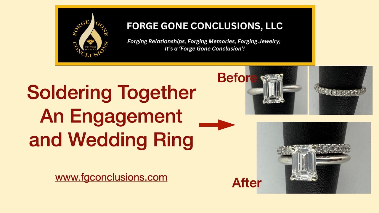 Soldering Together an Engagement and Wedding Ring