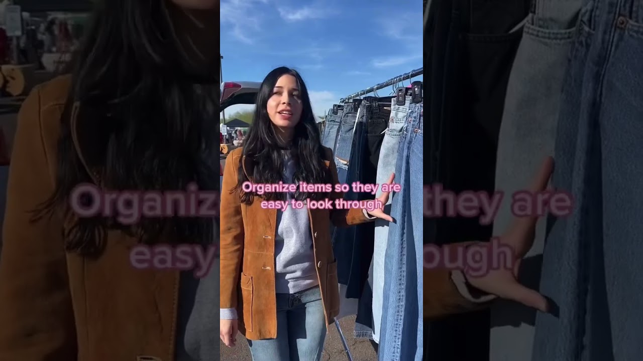 Top tips for selling vintage clothes at flea markets! #fleamarket