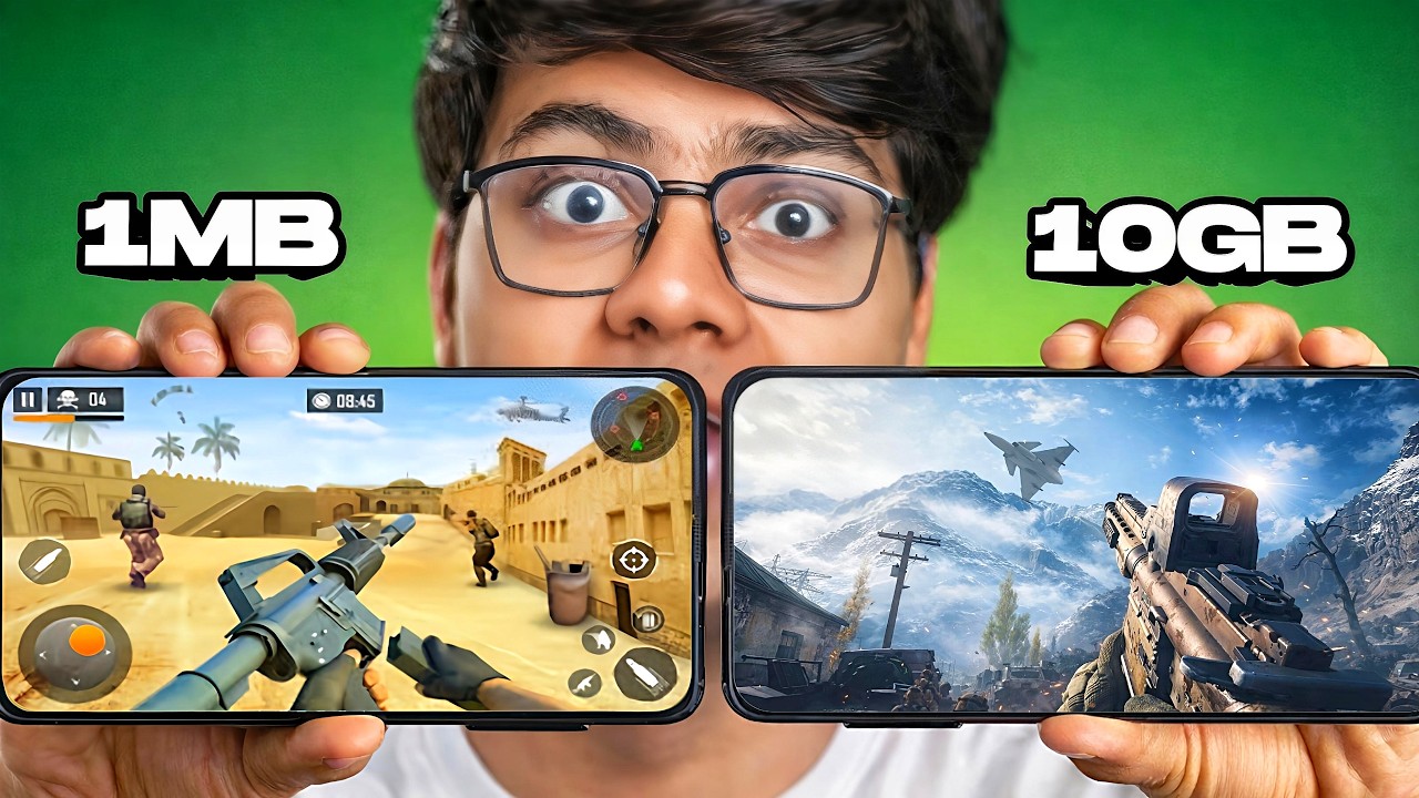 I Tried 1MB To 10GB FPS Shooting Games For Mobile