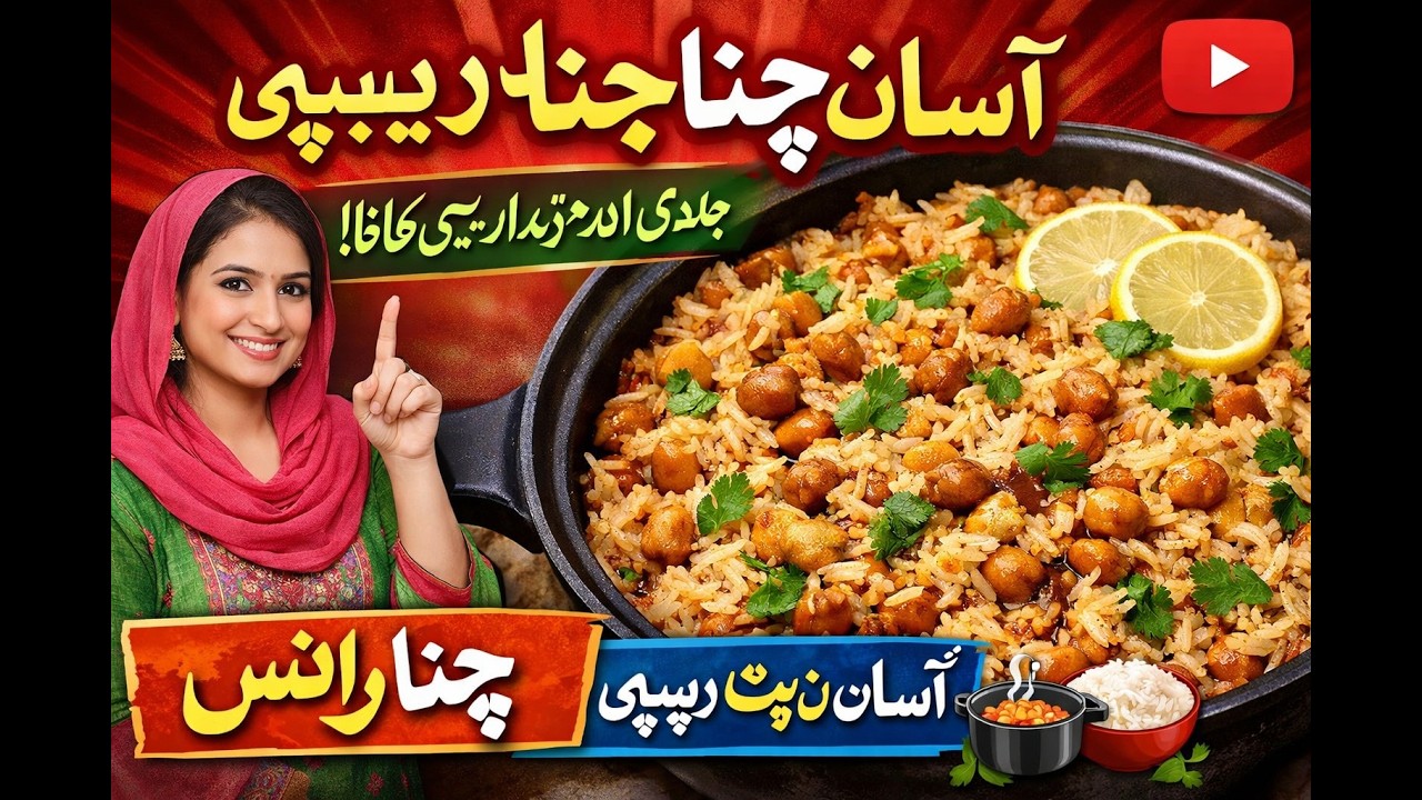 Easy Chana Rice Recipe | Quick & Tasty Desi Lunch 😋Chana Rice | Simple One-Pot Desi Recipe 🍚